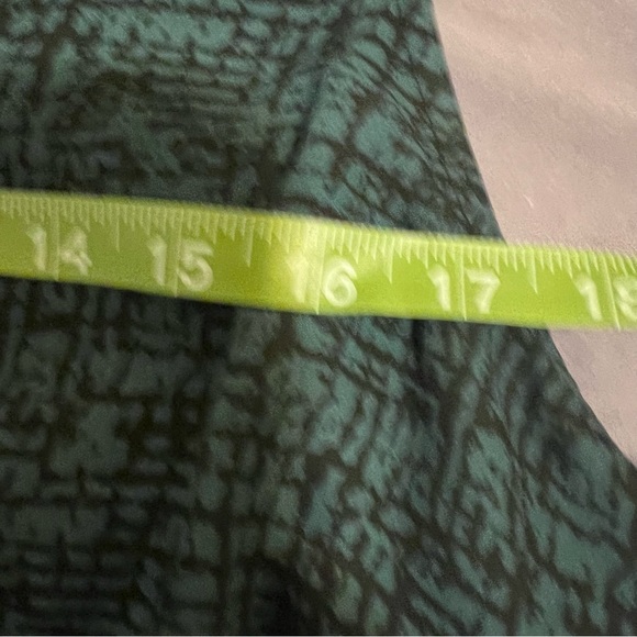 Dark hunter green top with bow tie at neck - Picture 6 of 6